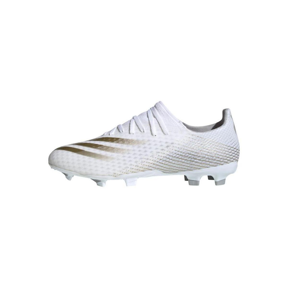 Chuteira X Ghosted.3 Campo Adidas - Branco+dourado | Netshoes