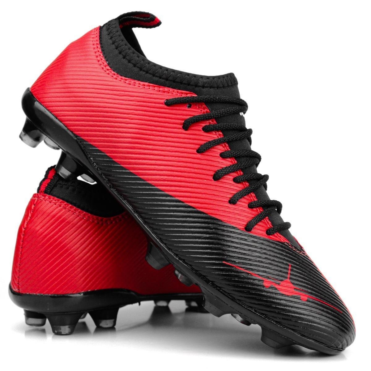 Chuteiras De Campo Futebol Grama Natural Com Amortecimento - Vermelho ...