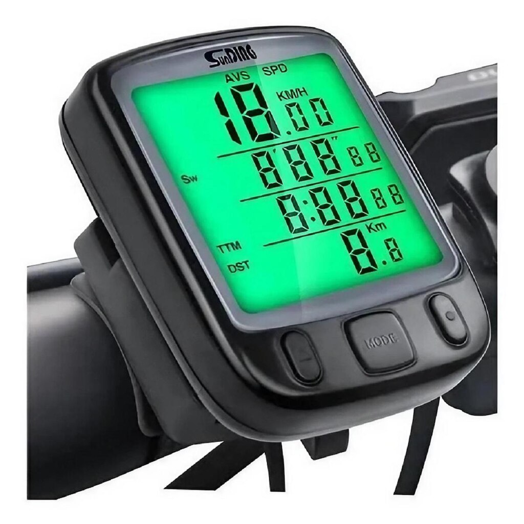 Ciclo Computador Bike Velocímetro Sensor Com Fio Luz Noturna