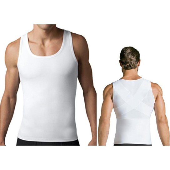 Cinta Modeladora Enforce Fitness Masculina - Branco Menor preço em Cinta Modeladora Enforce Fitness Masculina - Branco