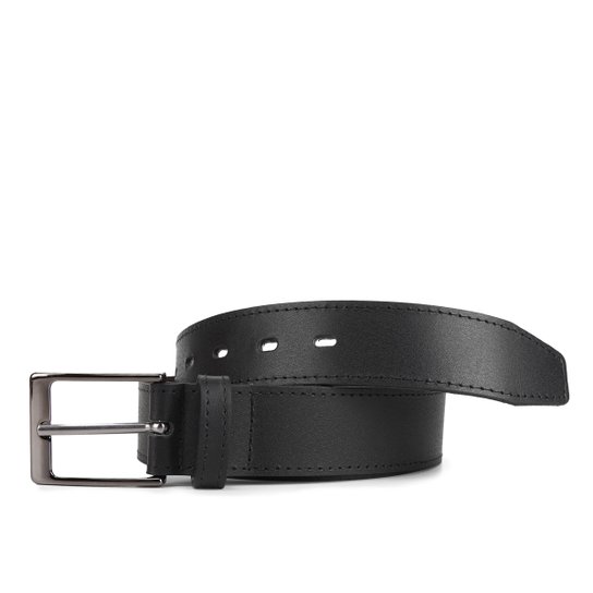 Cinto Couro Pegada Liso Masculino - Preto Menor preço em Cinto Couro Pegada Liso Masculino - Preto