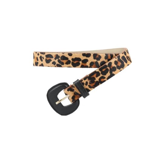 Cinto Feminino Couro Oncinha Animali Animal Print - Preto Menor preço em Cinto Feminino Couro Oncinha Animali Animal Print - Preto