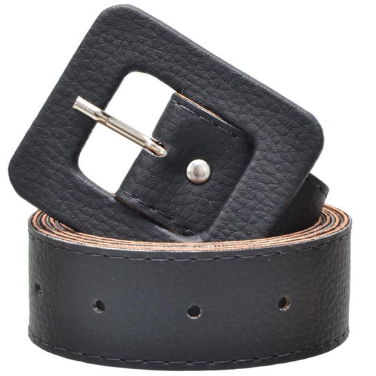 Cinto Feminino Fivela Quadrada Liso Básico Dia a Dia - Preto Menor preço em Cinto Feminino Fivela Quadrada Liso Básico Dia a Dia - Preto