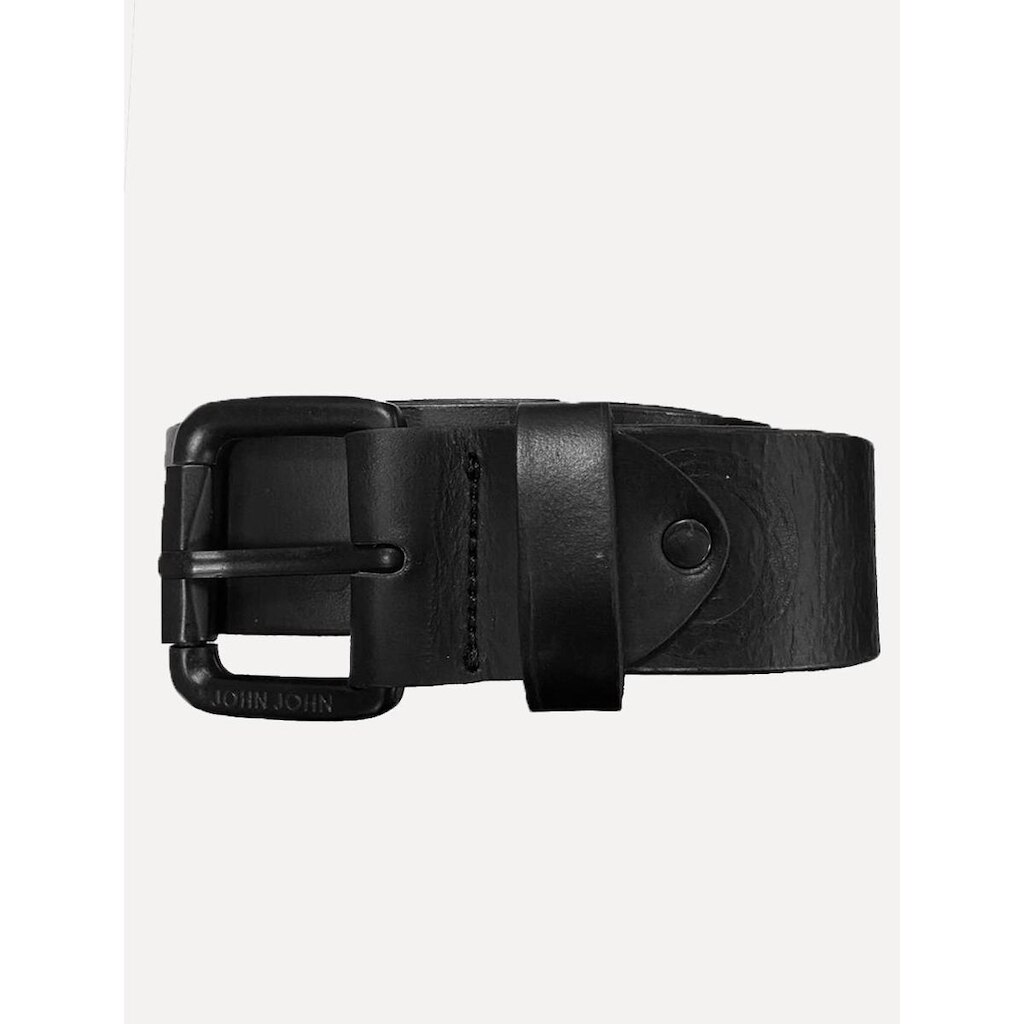 Cinto John John Masculino Couro Embossed Preto