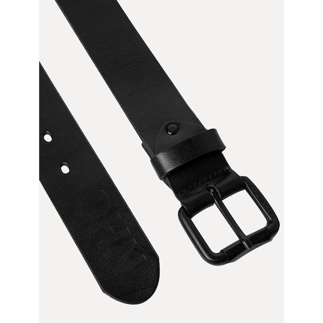 Cinto John John Masculino Couro Embossed Preto
