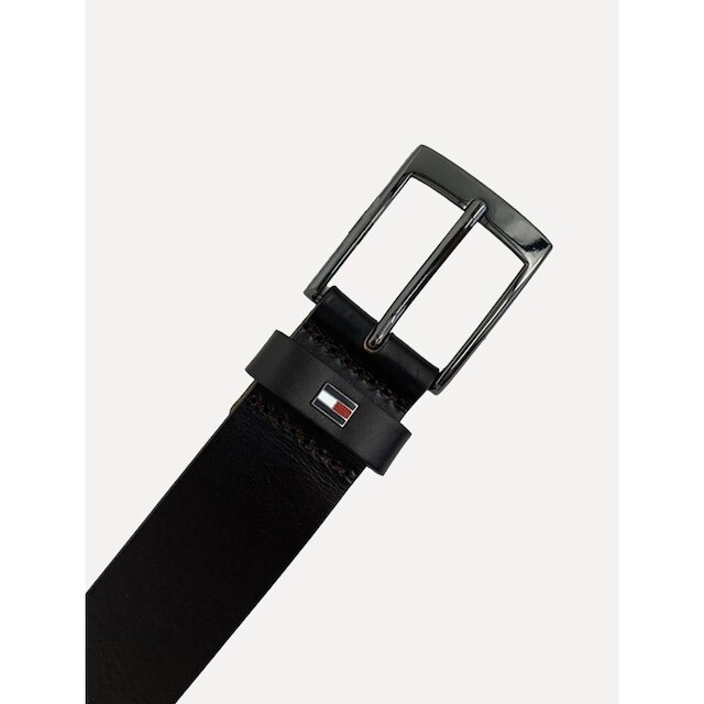 Cinto Tommy Hilfiger Masculino Couro Adan Leather Preto