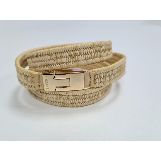 Cinto Zinzane Fino Couro Tresse Elastico UNICO - AREIA - Areia Menor preço em Cinto Zinzane Fino Couro Tresse Elastico UNICO - AREIA - Areia