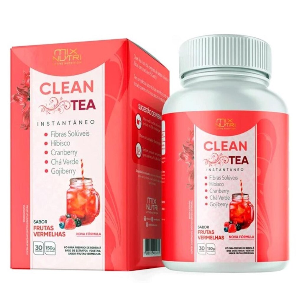 Clean Tea Sabor Frutas Vermelhas 150g