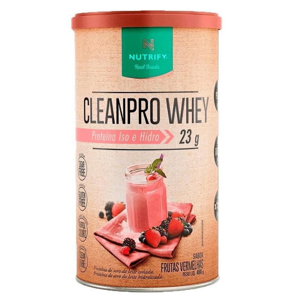 Cleanpro Whey (Isolada e Hidrolisada) Frutas - Nutrify 450g