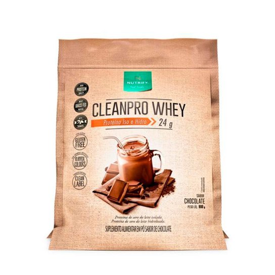 Cleanpro Whey Chocolate 900g Refil - Nutrify Menor preço em Cleanpro Whey Chocolate 900g Refil - Nutrify