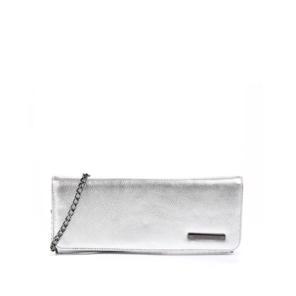Clutch em Couro Prata Loucos e Santos