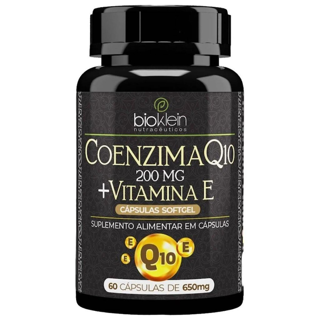 Coenzima Q10 200mg + Vitamina E - 60 Cápsulas - Bioklein