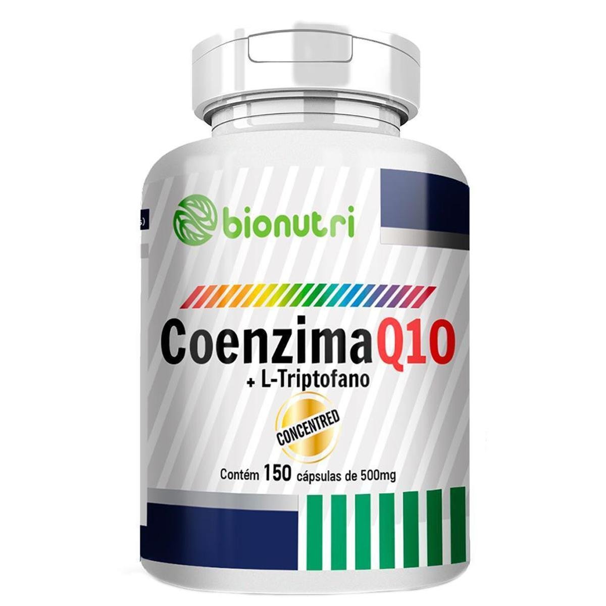 Coenzima Q10 CoQ10 Ubiquinol L Triptofano Maior Energia 150 Caps - Bionutri Menor preço em Coenzima Q10 CoQ10 Ubiquinol L Triptofano Maior Energia 150 Caps - Bionutri
