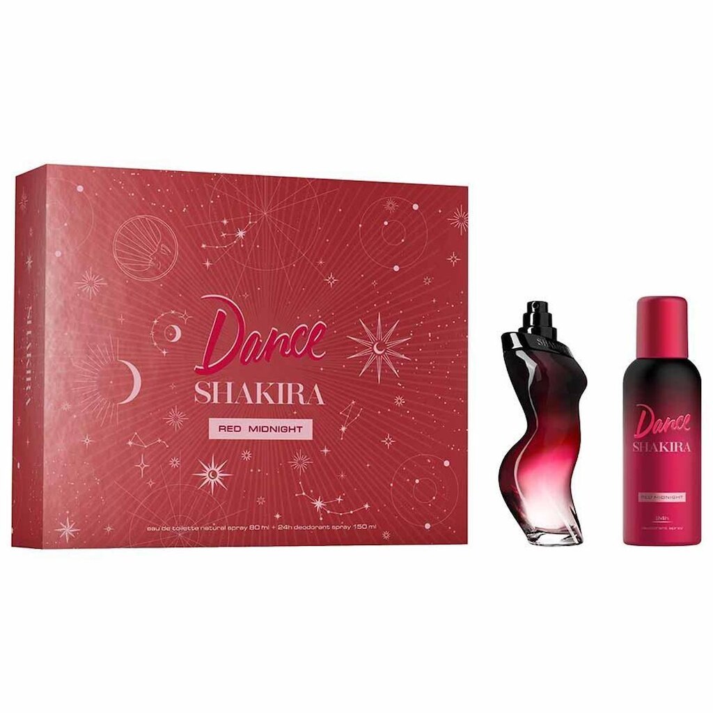 Coffret Shakira Kit - Perfume Red Midnight EDT + Desodorante Spray Kit