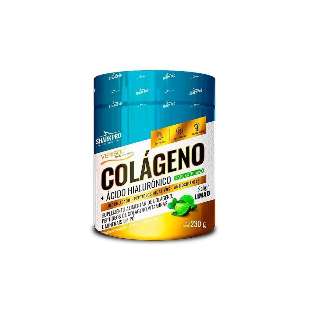 Colágeno + Ácido Hialurônico - 230g Limão - Shark Pro