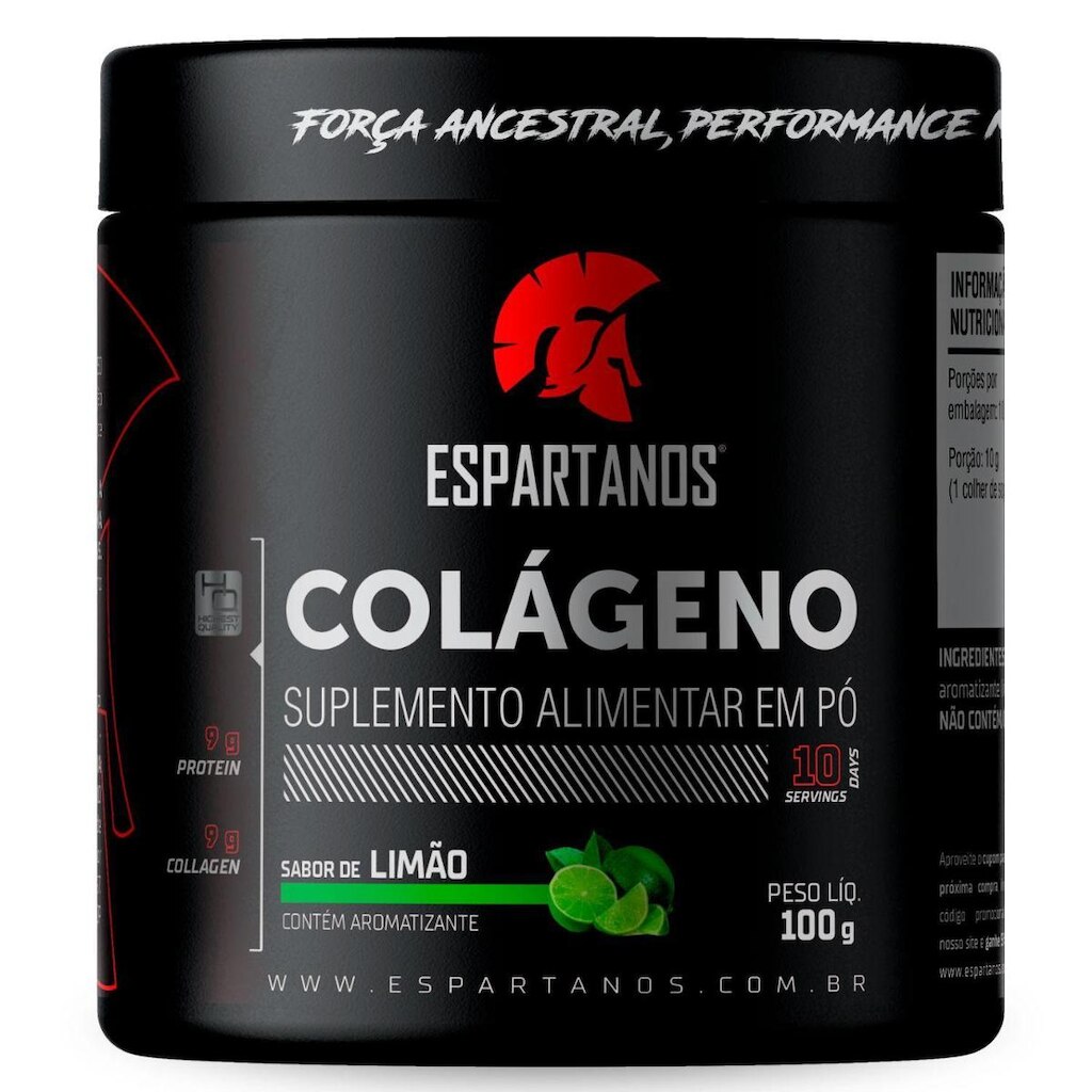 Colágeno em pó Limão 100g - Espartanos