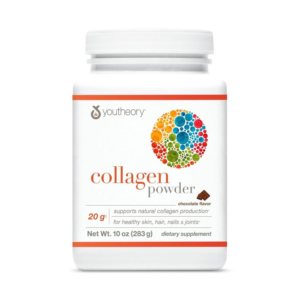Colágeno em pó Youtheory hidrolisado com vitaminas C B7 283g
