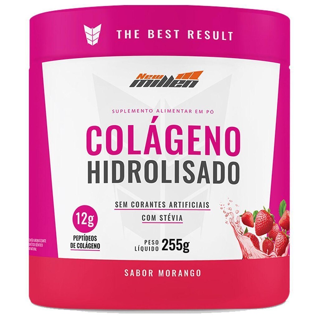 Colágeno Hidrolisado - 255g Morango - New Millen