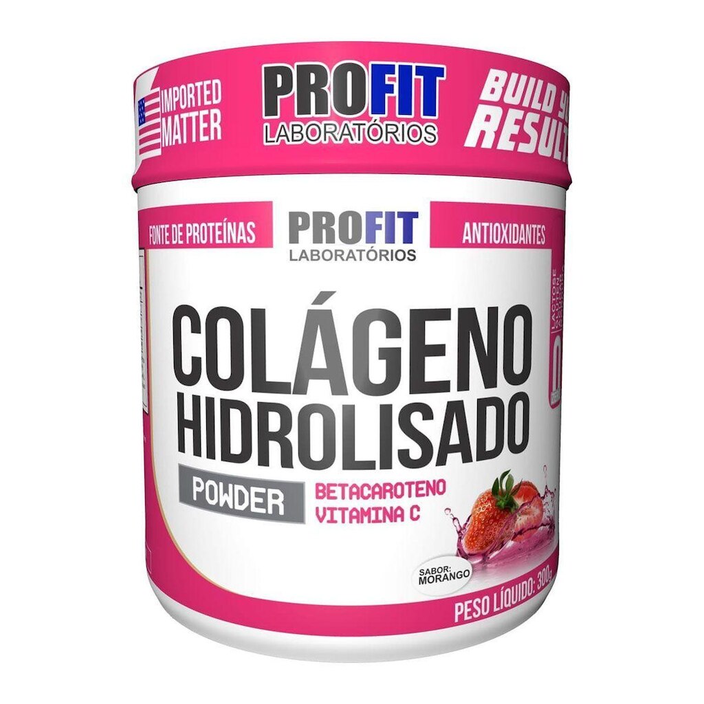 Colágeno Hidrolisado c/ Beta + VIT C Profit Laboratório 300G