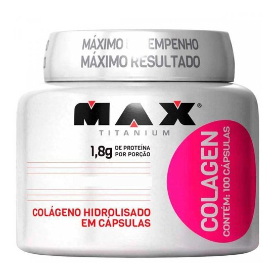 Colágeno Hidrolisado Colagen 100 Caps - Max Titanium Menor preço em Colágeno Hidrolisado Colagen 100 Caps - Max Titanium