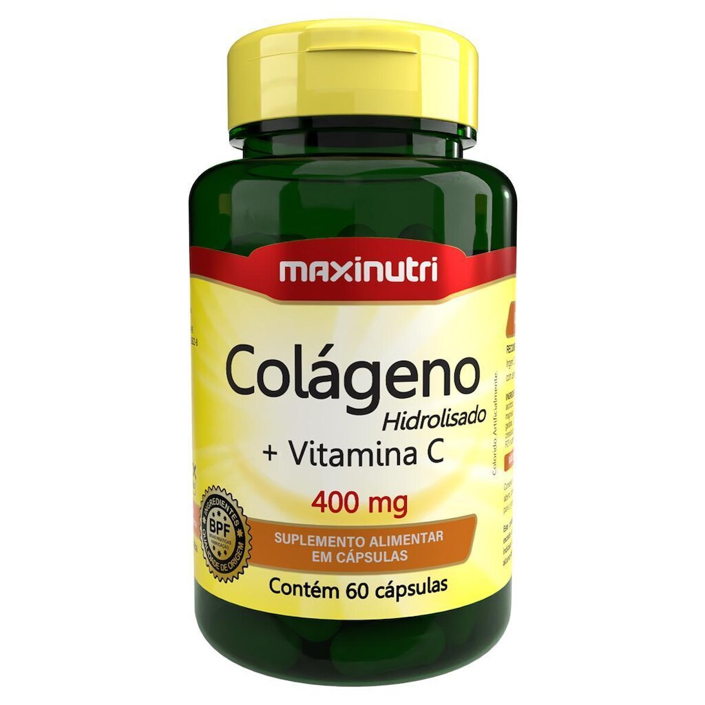 Colágeno Hidrolisado com Vitamina C 400mg 60 Cápsulas