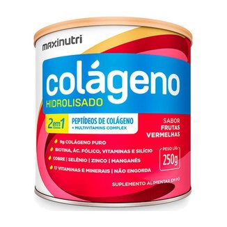 Colágeno Hidrolisado Maxinutri Lata 250g Frutas Vermelhas