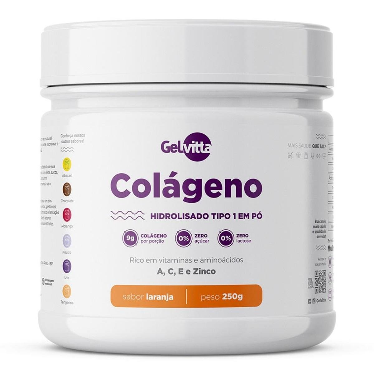 El Colágeno Hidrolizado Engorda O Adelgaza Colágeno Hidrolisado Tipo 1 em Pó 250 g Gelvitta | Netshoes
