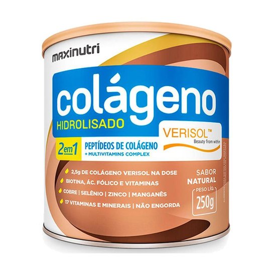 Colágeno Hidrolisado Verisol Lata 250g Sabor Natural Maxinutri Menor preço em Colágeno Hidrolisado Verisol Lata 250g Sabor Natural Maxinutri