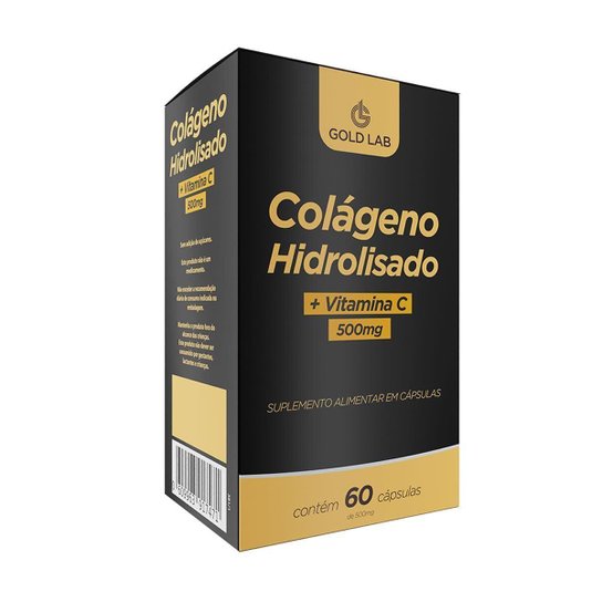 Colageno Hidrolisado + Vitamina C - 60 Cápsulas - Gold Lab Menor preço em Colageno Hidrolisado + Vitamina C - 60 Cápsulas - Gold Lab