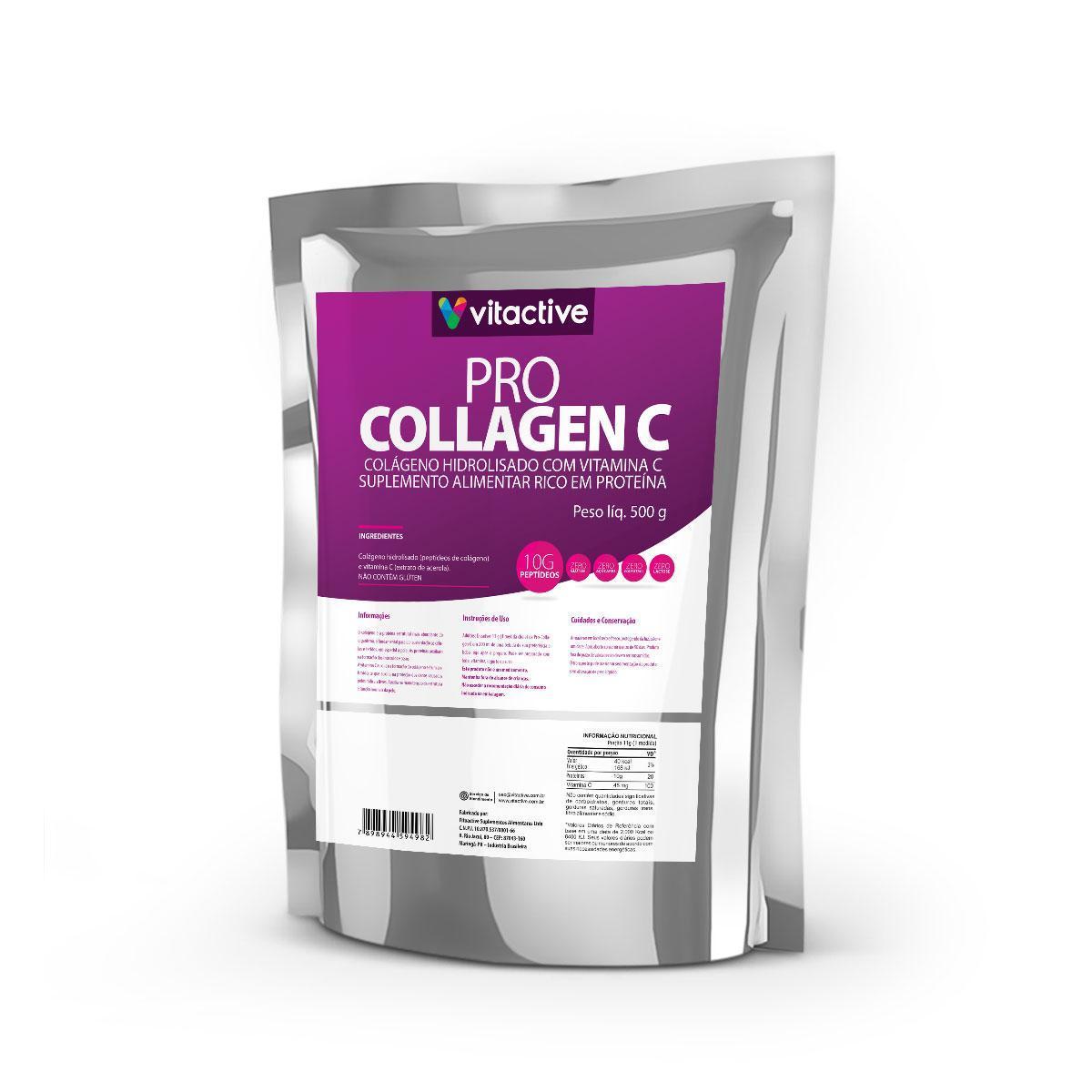 Colageno Hidrolisado Vitamina C Po 500 G Pro-Collagen C Vitactive Menor preço em Colageno Hidrolisado Vitamina C Po 500 G Pro-Collagen C Vitactive