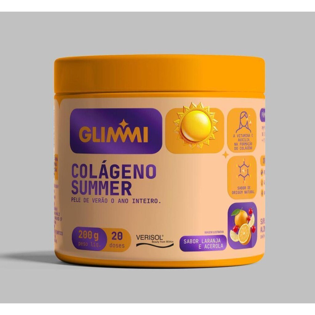 Colágeno Summer Glimmi 200g - Pele de verão o ano inteiro