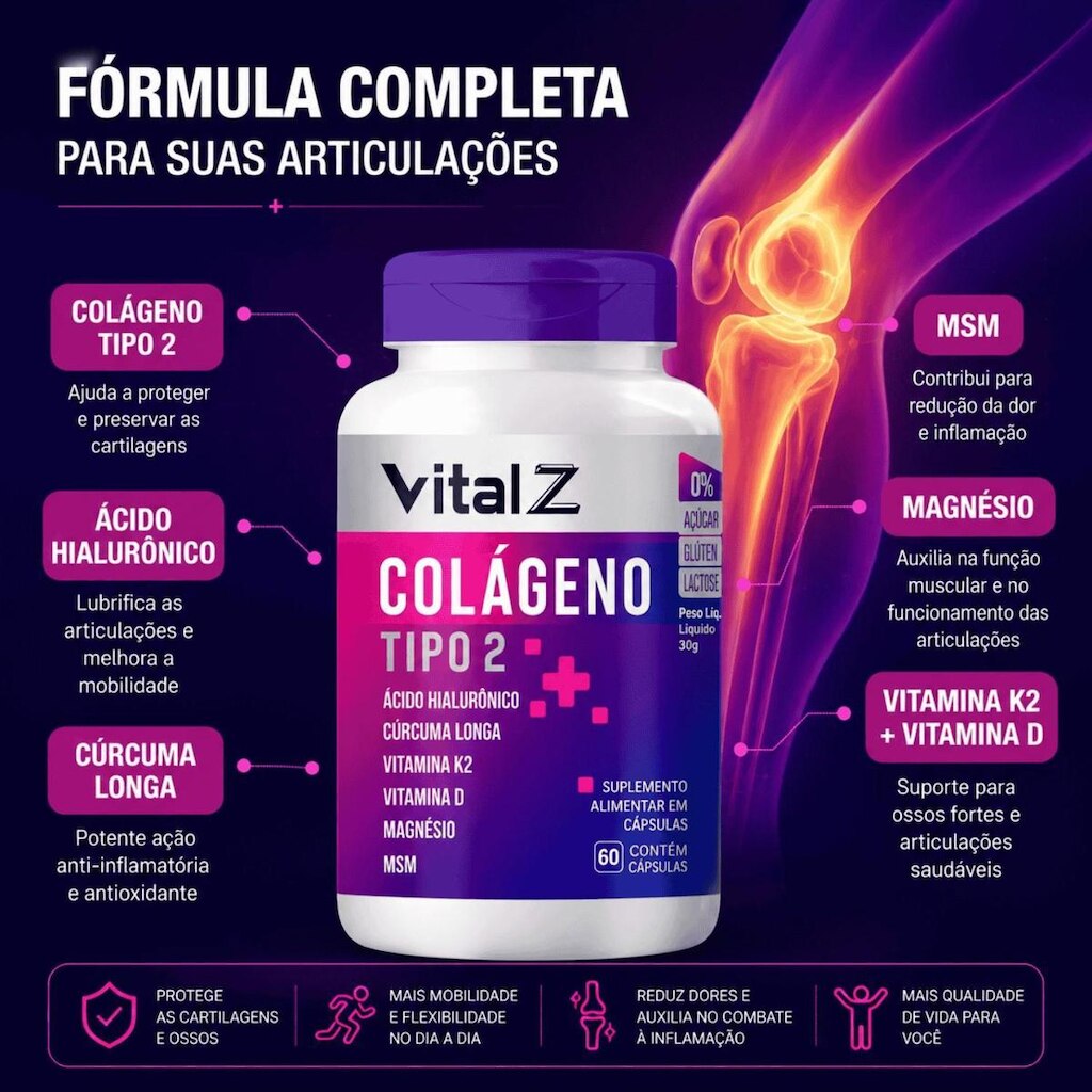 Colágeno tipo 2 + MSM - 60 Cápsulas