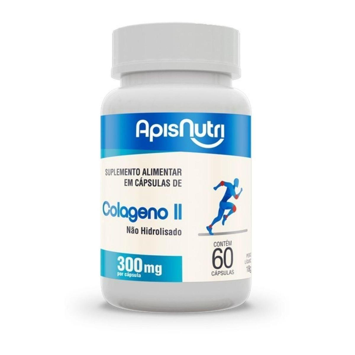 Colágeno Tipo II 300mg 60 Cápsulas Apisnutri Menor preço em Colágeno Tipo II 300mg 60 Cápsulas Apisnutri