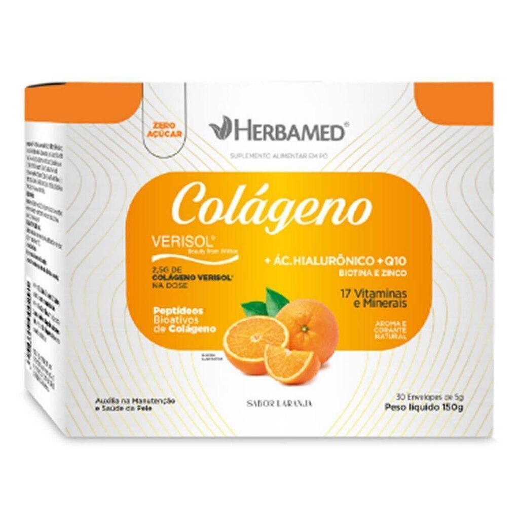 Colágeno Verisol - 30 Sachês 5g Laranja - Herbamed