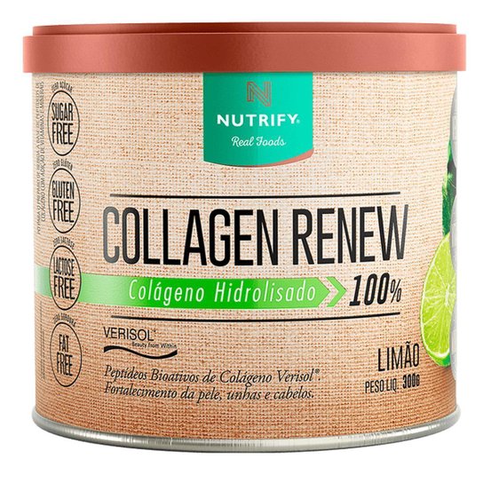 Colágeno Verisol Collagen Renew 100% Hidrolisado 300g Limão - Nutrify Menor preço em Colágeno Verisol Collagen Renew 100% Hidrolisado 300g Limão - Nutrify
