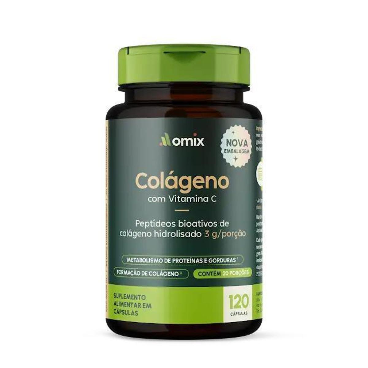 Colageno + Vit. C - 120 Cápsulas - Omix