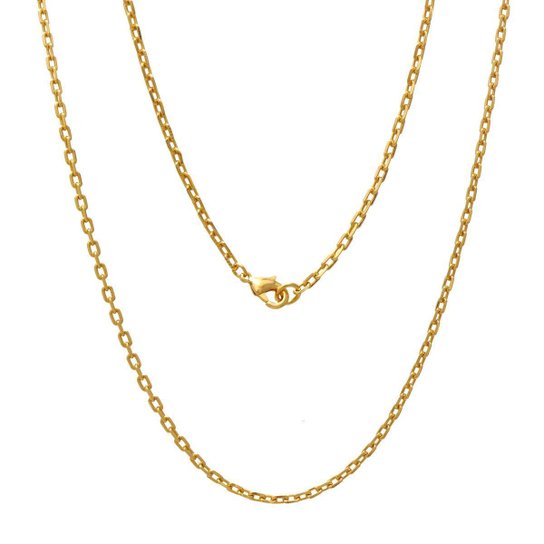 Colar com Corrente Cadeado Dourada Semijoia Folheado em Ouro 18K - Dourado