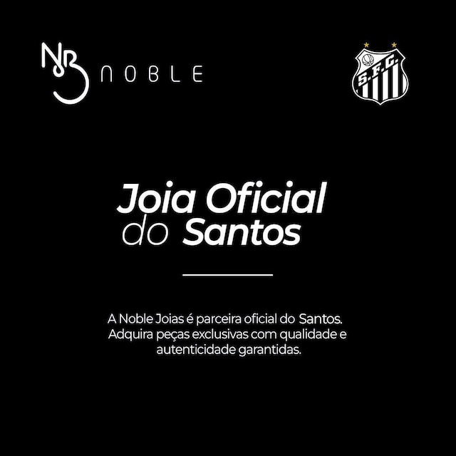 Colar Prata 925 Santos FC Baleinha G Oficial com Pingente Torcedora Mascote Time Futebol Licenciado