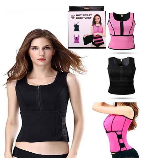 COLETE CINTA ABDOMINAL FEMININA TERMICA CAMISETA MODELADORA REDUTORA DE MEDIDAS BARRIGA SAUNA MULHER - Preto Menor preço em COLETE CINTA ABDOMINAL FEMININA TERMICA CAMISETA MODELADORA REDUTORA DE MEDIDAS BARRIGA SAUNA MULHER - Preto