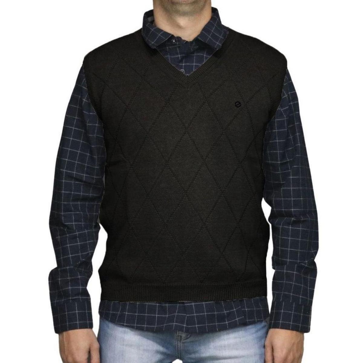 Colete C digo Zero Tricot Preto Netshoes colete-c-digo-zero-tricot-preto-netshoes
