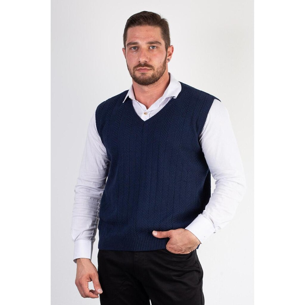 Colete de malha masculino 50009 - GG - Cinza