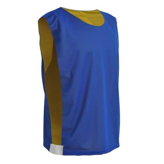 Colete de Treino Dupla Face TRB Azul Royal e Amarelo - Azul Menor preço em Colete de Treino Dupla Face TRB Azul Royal e Amarelo - Azul