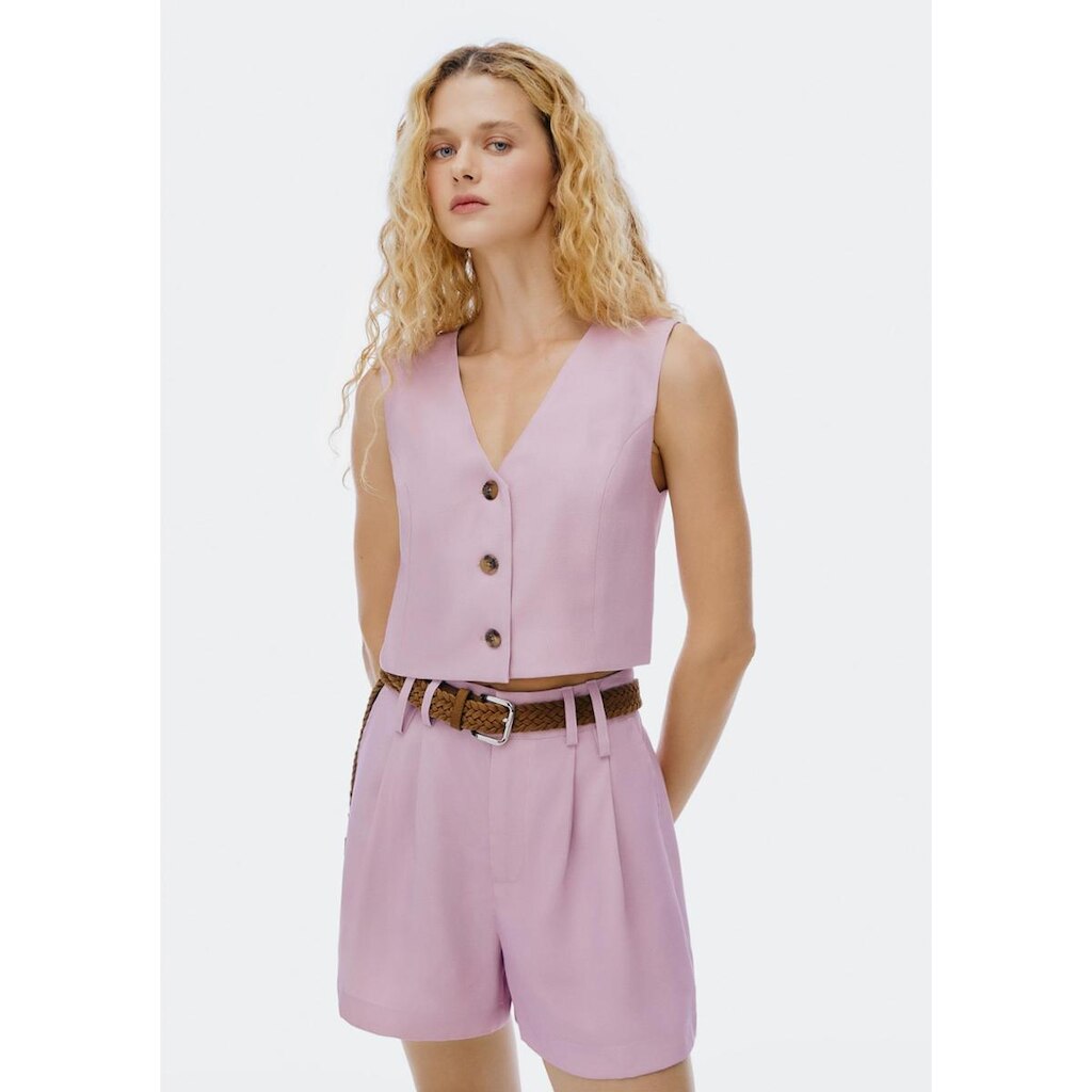 Colete Feminino Cropped Em Viscose