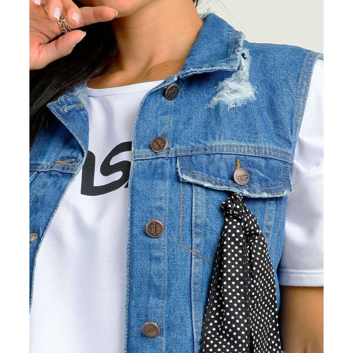 Cosh Jeans Colete Jeans Feminino Marisa Colete De Brim Feminino