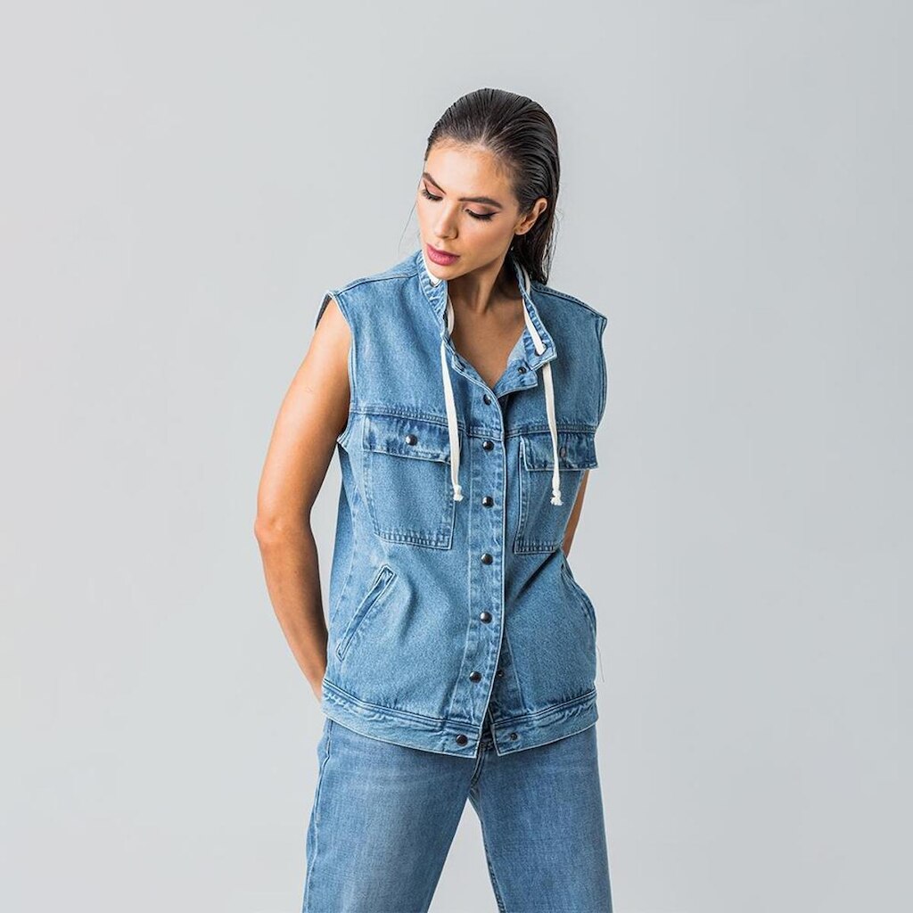 Colete Jeans Feminino Disparate