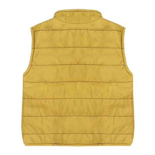 Colete Look Jeans Dupla Face Amarelo - UNICA - 02 - Amarelo