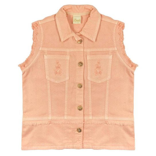 Colete Look Jeans Max Sarja - MAGENTA - 12 - Laranja