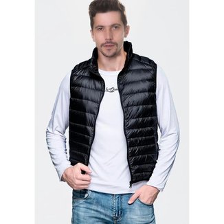 Colete Puffer Bobojaco Nylon Becker com Bolsos e Capuz Removível Masculino
