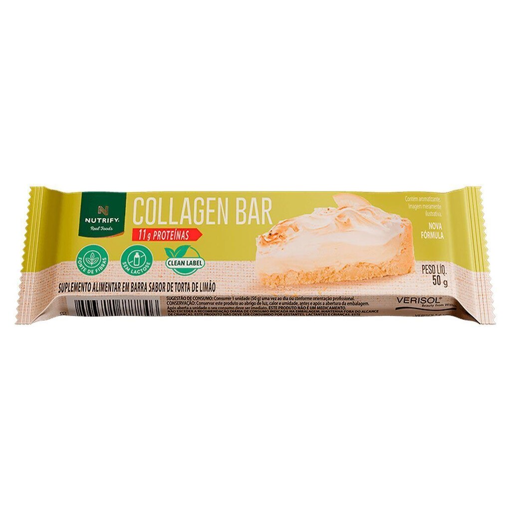 Collagen Bar - 50g Torta de Limão - Nutrify