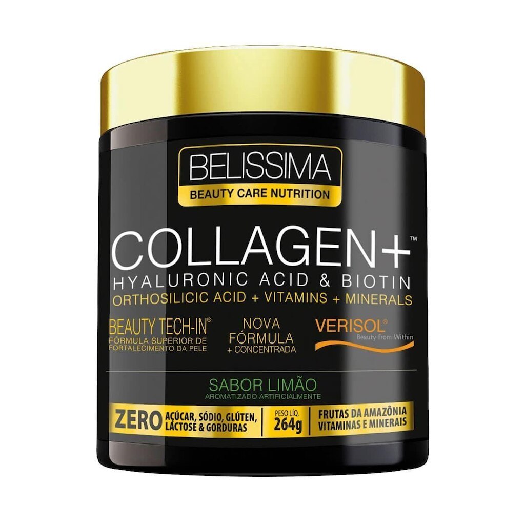 Collagen Plus Belissima - 264g Limão- Black Skull